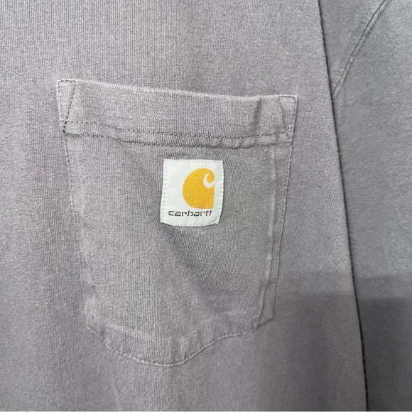 Carhartt Men's Gray Pocket T-Shirt - Picture 4 of 6
